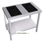 Cuisinière Professionnelle en Inox - 4 Foyers cuisson à Induction – Image 2
