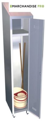 Armoire/Casier en Inox - 1 Porte - Idéal pour produits d'entretien – Image 3