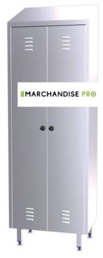 Armoire/Casier en Inox - 2 Portes - Idéal pour produits d'entretien – Image 3