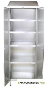 Armoire de Rayonnage Professionnelle en Inox - 2 Portes – Image 3