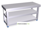 Banc Inox de vestiaire - 2 étages - Range chaussures – Image 3