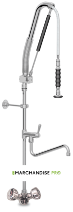 Robinet douchette Inox - 2 Eaux - Extensible - Col de Cygne – Image 3