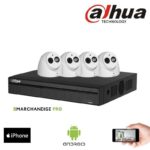 KIT CAMERA VIDEOSURVEILLANCE DAHUA 5MP 4 DÔMES 5MP 50M