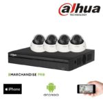 KIT CAMERAS VIDEOSURVEILLANCE DAHUA 4 DÔMES