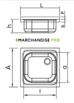 Plonge en Inox Suspendue Largeur 50 cm. 2 Bacs – Image 2