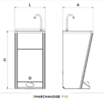 Kit Lave mains autonome en Inox - Eau Chaude 220 V – Image 2
