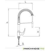 Robinet Douchette de cuisine avec tringle - INOX – Image 2