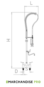 Robinet douchette à Deux entrées - 2 Poignées 1/4 de tour – Image 2