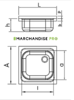 Plonge en Inox Suspendue Largeur 50 cm Avec équerres + 1 Bac – Image 2