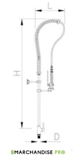Robinet douchette Inox sur table - 2 Eaux – Image 2