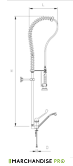 Robinet douchette - 2 Eaux - Levier à coude – Image 2