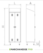 Armoire de Rayonnage Professionnelle en Inox - 2 Portes – Image 2
