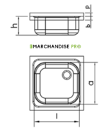 Plonge Autonome INOX Portable et mobile avec égouttoir à DROITE – Image 2