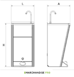 Kit Lave mains autonome en Inox - Eau Chaude 12 V – Image 2