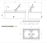 Ensemble lave mains + plonge inox 2 Bacs – Image 2