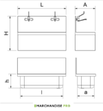 Auge/Bac médical en Inox avec 2 postes – Image 2