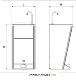 Kit Lave mains autonome en Inox - Eau Chaude 220 V (Sites Froids) – Image 2