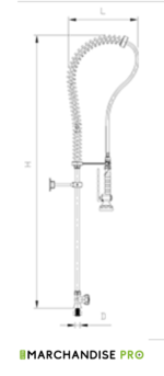 Robinet douchette à une eau - Idéal Poissonneries – Image 2
