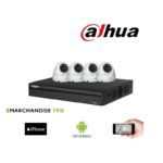 KIT CAMERAS VIDEOSURVEILLANCE DAHUA HDCVI 2MP-4 DÔMES 2MP 2.8mm 30M