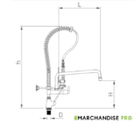 Robinet douchette mélangeur - 2 Eaux Extras Bas avec Jet – Image 2