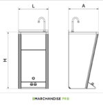 Lave mains sur pied - Autonome & portable - 2 poussoirs d'eau froide & chaude – Image 5