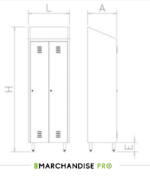 Armoire/Vestiaire en Inox - 3 Portes – Image 5