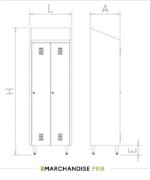 Armoire/Casier en Inox - 1 Porte - Idéal pour produits d'entretien – Image 5