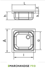 Plonge en Inox Suspendue - Largeur 60 cm. - 1 Bac – Image 2