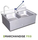 Ensemble lave mains + plonge inox 2 Bacs