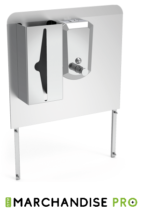 Dosseret Inox porte savon & dispensateur de tissues lave-mains autonome