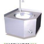 Lave mains d'angle mural en Inox