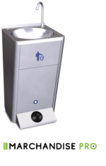 Lave mains sur pied & portable autonome en Inox