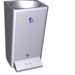 Lave mains sur pied - Autonome & portable - 2 poussoirs d'eau froide & chaude