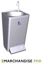 Lave mains électrique autonome avec poussoir - Eau froide