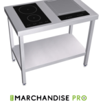 Cuisinière Pro 2 Foyers Teppan Yaki Table de cuisson induction Inox