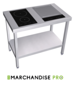 Cuisinière Pro 2 Foyers Teppan Yaki Table de cuisson induction Inox