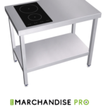 Cuisinière Professionnelle en Inox - 2 Foyers à GAUCHE - Table de cuisson à induction en Inox