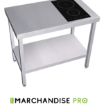 Cuisinière Professionnelle Inox 2 Foyers DROITE Table cuisson induction