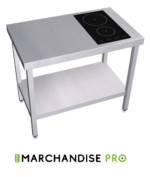 Cuisinière Professionnelle Inox 2 Foyers DROITE Table cuisson induction