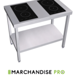 Cuisinière Professionnelle en Inox - 4 Foyers cuisson à Induction