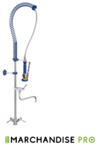 Robinet douchette sur table - 2 Eaux avec col de Cygne - 1/4 de tour