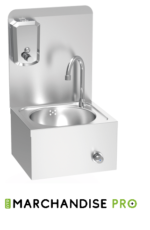 Lave mains mural XS - Distributeur de savon + Dosseret