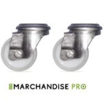 Paire de roulettes en Inox - Sans frein