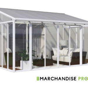 Vérandas Aluminium & Polycarbonate - Blanc - 3 Tailles