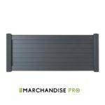 Lot de 3 clôtures pleines - Aluminium