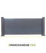 Lot de 2 Clôtures pleines Aluminium