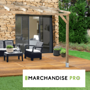 Toit Couv'terrasse Bois - SANS Couverture Polycarbonate