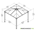 Tonnelle de Jardin - Aluminium & Polycarbonate Couv'Terrasse - 3x3 – Image 4