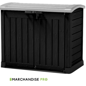 Coffre en Résine - 1200 L - AVEC Vérins - Noir & Gris