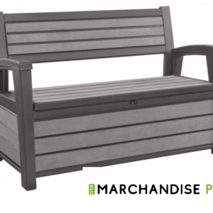 Banc Coffre en Résine - 227 L - Gris Brossé